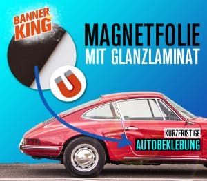Magnetfolie bedrucken: Magnetfolie mit Logo klebt super auf PKW