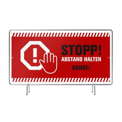 Stop ABSTAND HALTEN! - Danke!  Banner