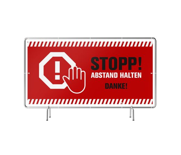 Stop ABSTAND HALTEN! - Danke!  Banner