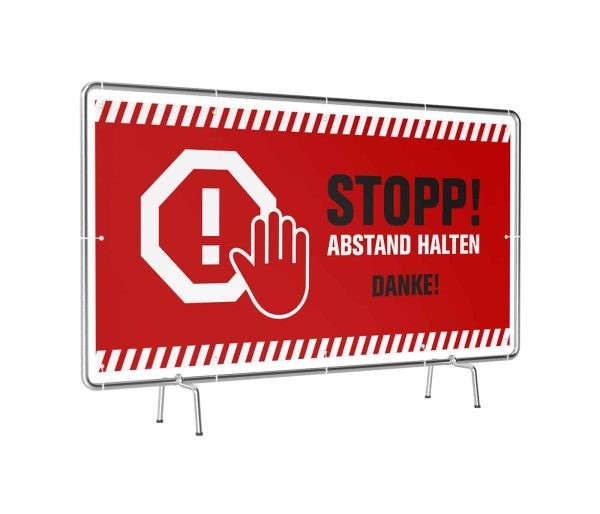 Stop ABSTAND HALTEN! - Danke! Banner