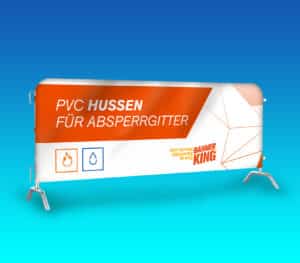 Banner-King PVC Hussen Absperrgitter bzw. Abpserrgitter-Hussen 200 x 180 cm Anwendung
